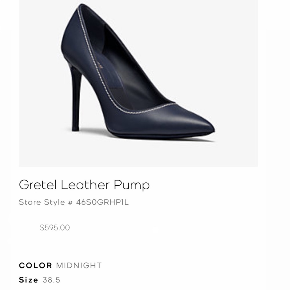 Michael Kors Collection
Midnight Gretel Leather Pumps size 38.5 NEW!
